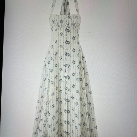 FOR LOVE BELL IVORY / BLUE FLOWERED SUNDRESS SIZE SMALL- TAGS ON - Picture 16 of 16